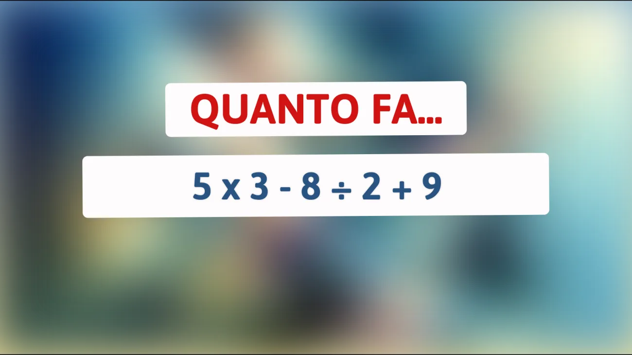 \"Mettiti alla prova: solo il 2% risolve correttamente questo enigma matematico, ci riuscirai?\""