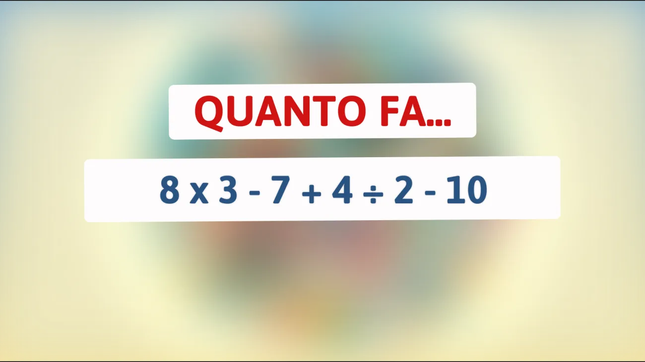 \"Sfida il tuo cervello: solo i veri geni possono risolvere questo enigma matematico in un lampo!\""