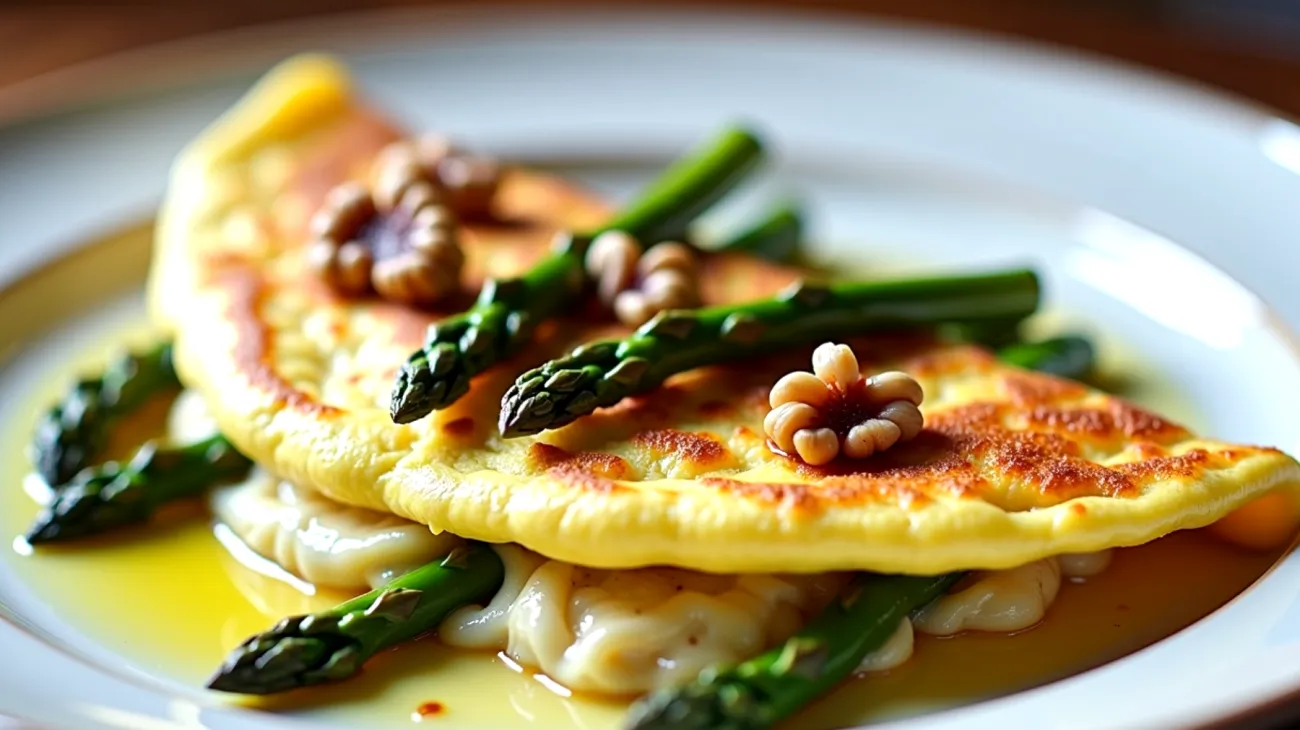 Frittata asparagi noci"