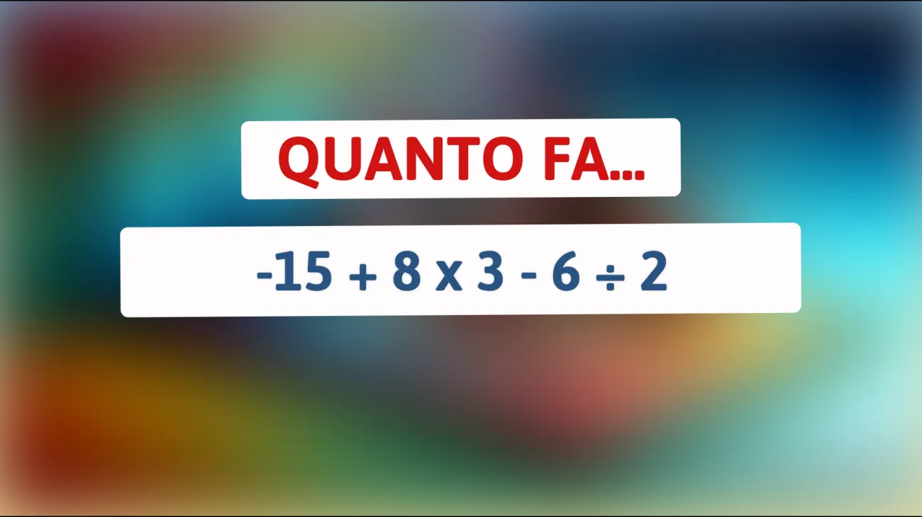 Scopri se hai una mente brillante risolvendo questo rompicapo matematico in pochi secondi! riesci a farcela?"