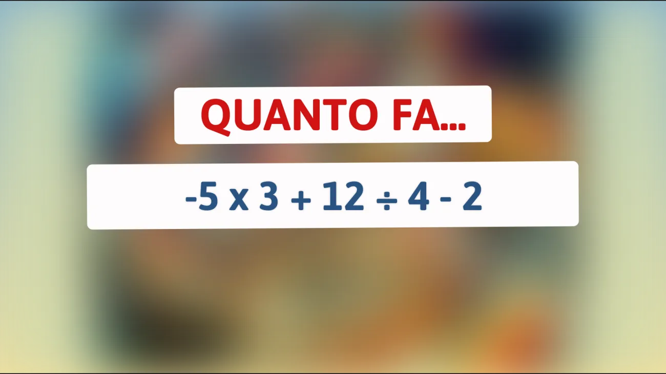 Sfida la tua intelligenza: risolvi questo rompicapo matematico che solo i veri geni possono risolvere! Sei uno di loro?"