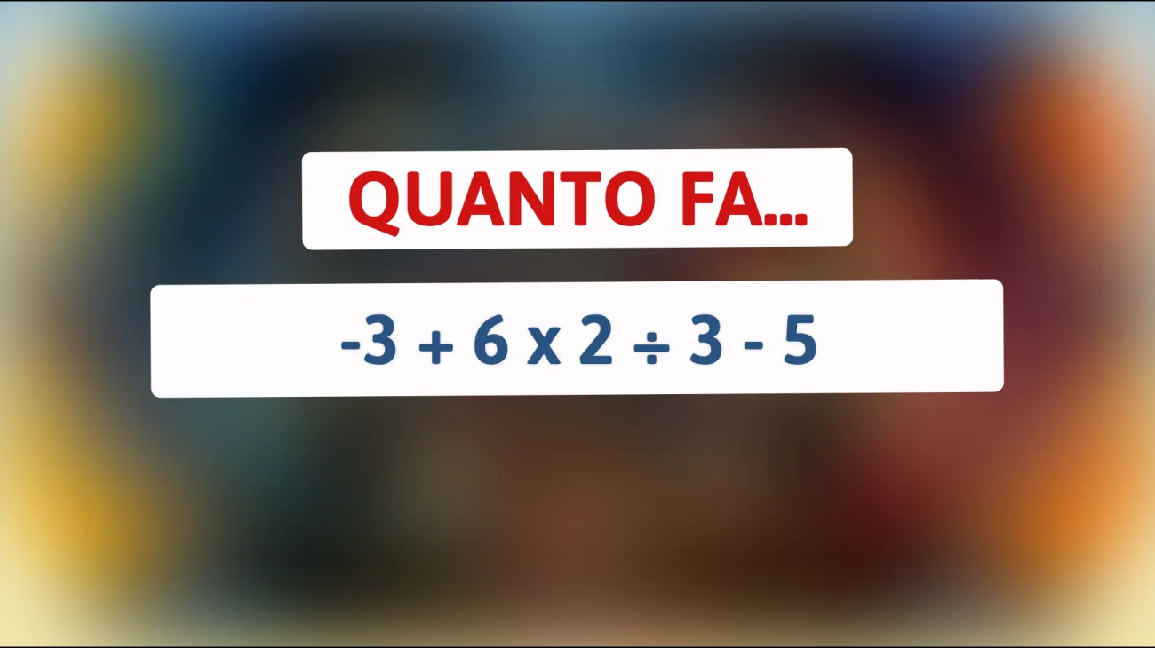 Solo le menti più brillanti possono risolvere questo enigma matematico! Sei tra di loro? Scoprilo adesso!"