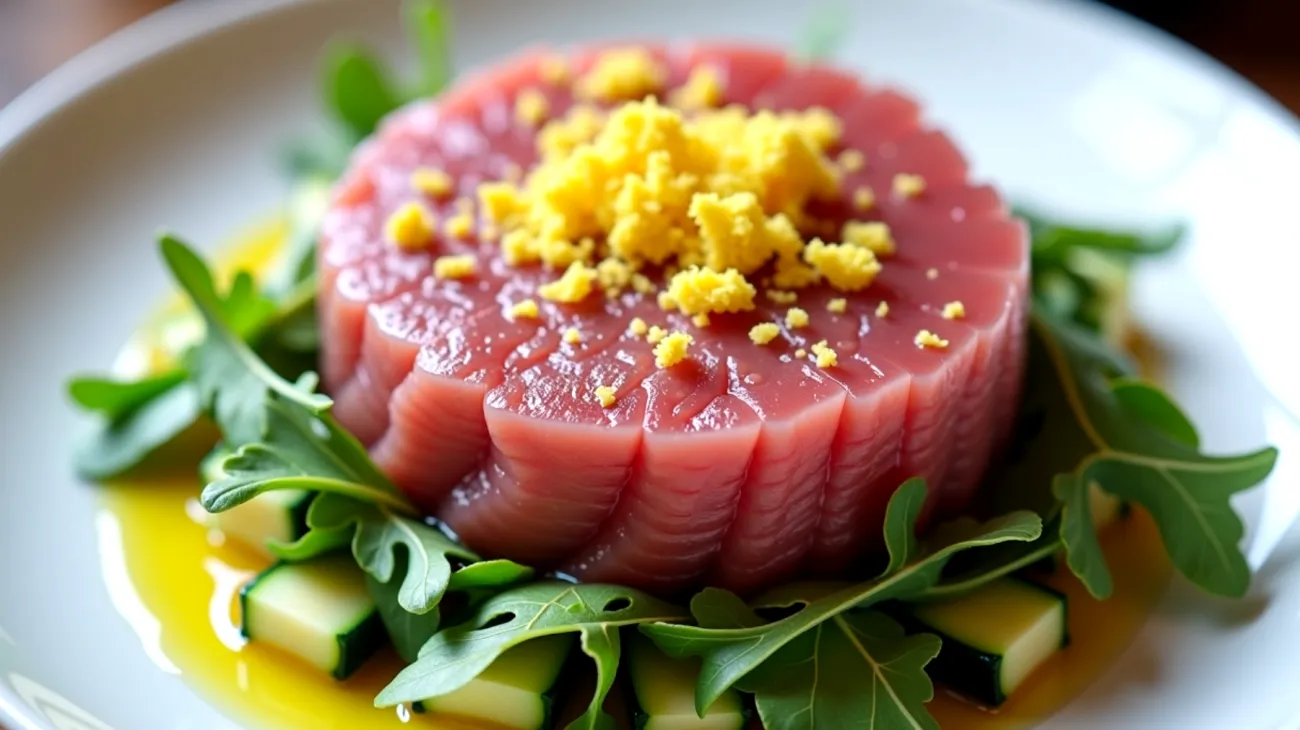 tartare di tonno zenzero zuchina"