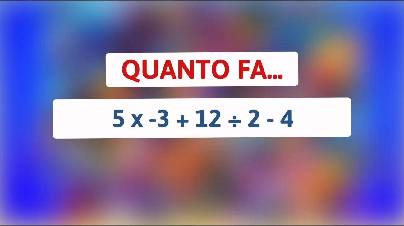 Sfida la tua mente: riuscirai a risolvere questo complesso indovinello matematico che sta spopolando online?"