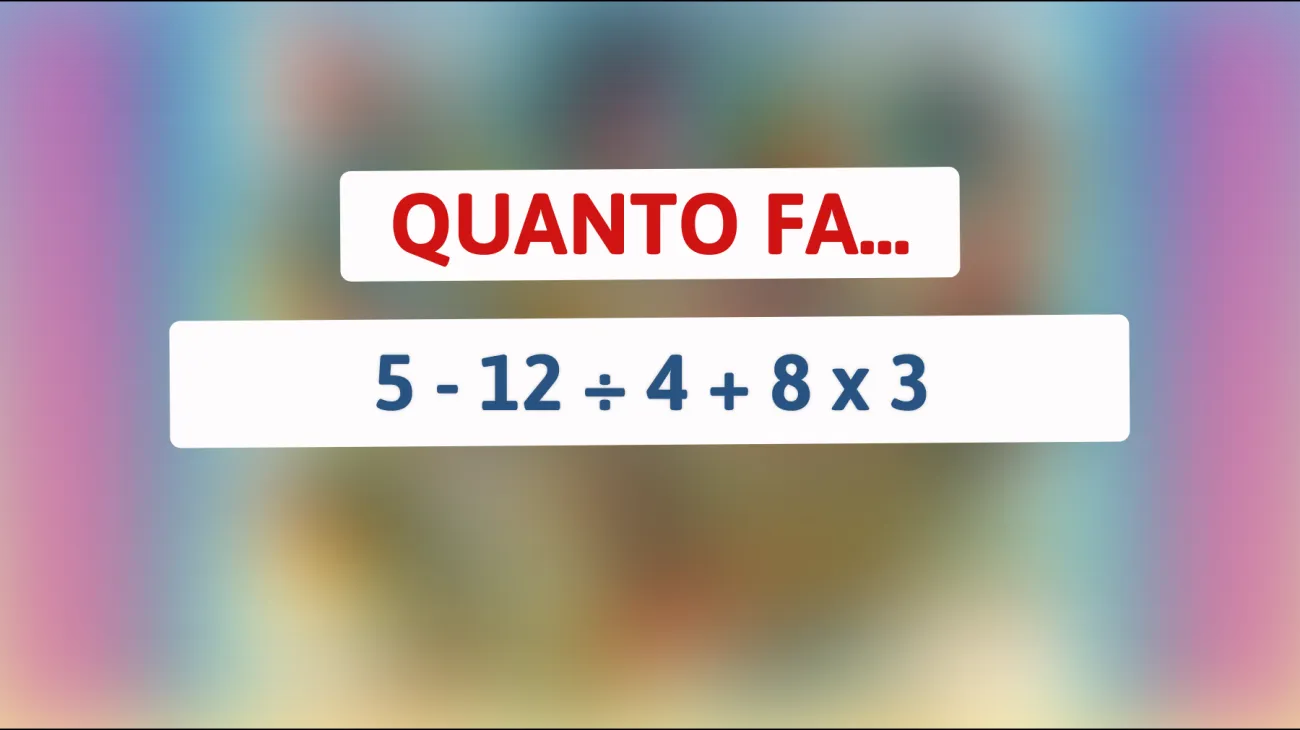 Solo il 1% risolve questo enigma matematico: sei pronto a dimostrare la tua genialità? Puoi battere la sfida che sta facendo impazzire il web? Scoprilo ora!"